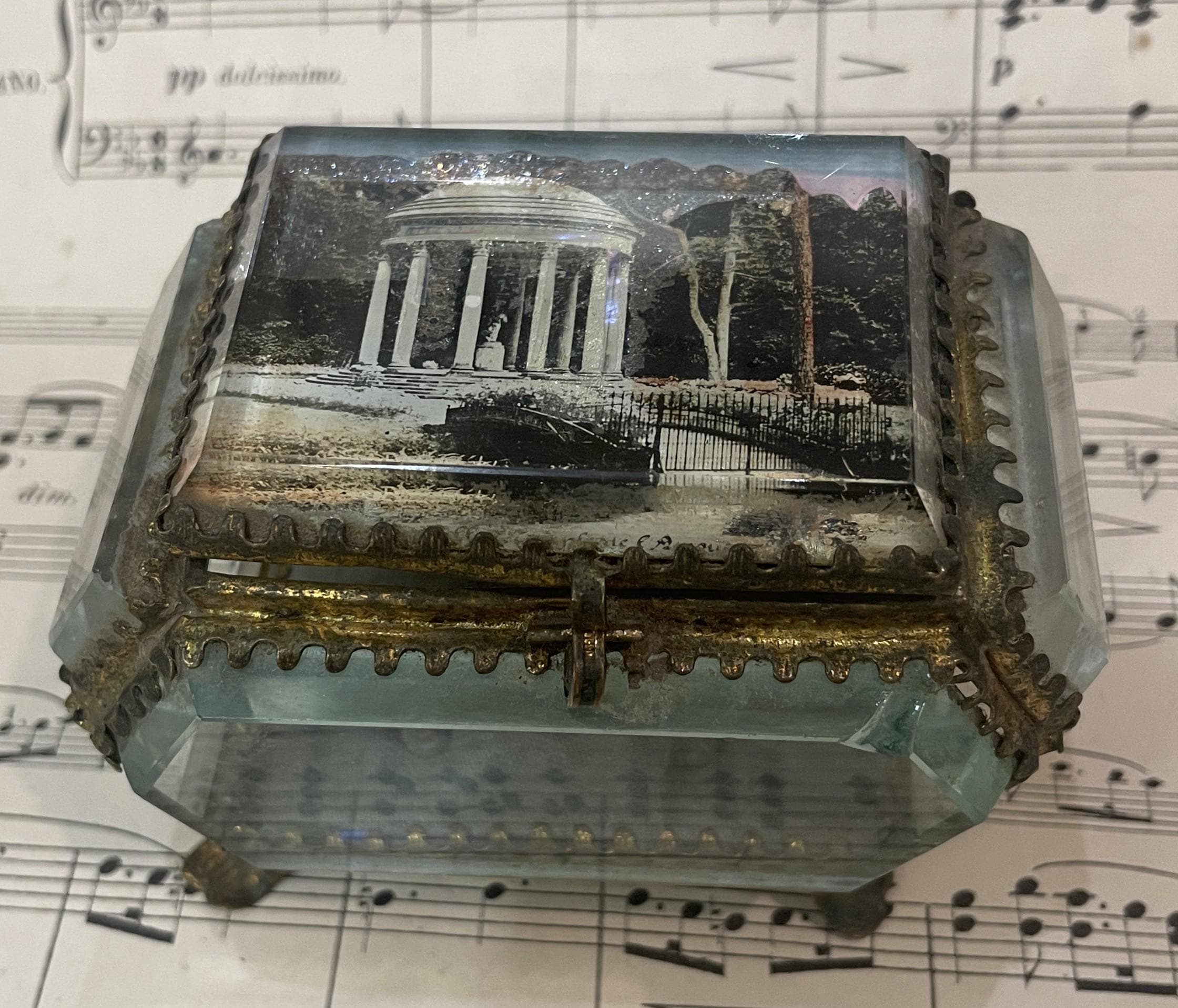 French Souvenir Glass Box - Etsy