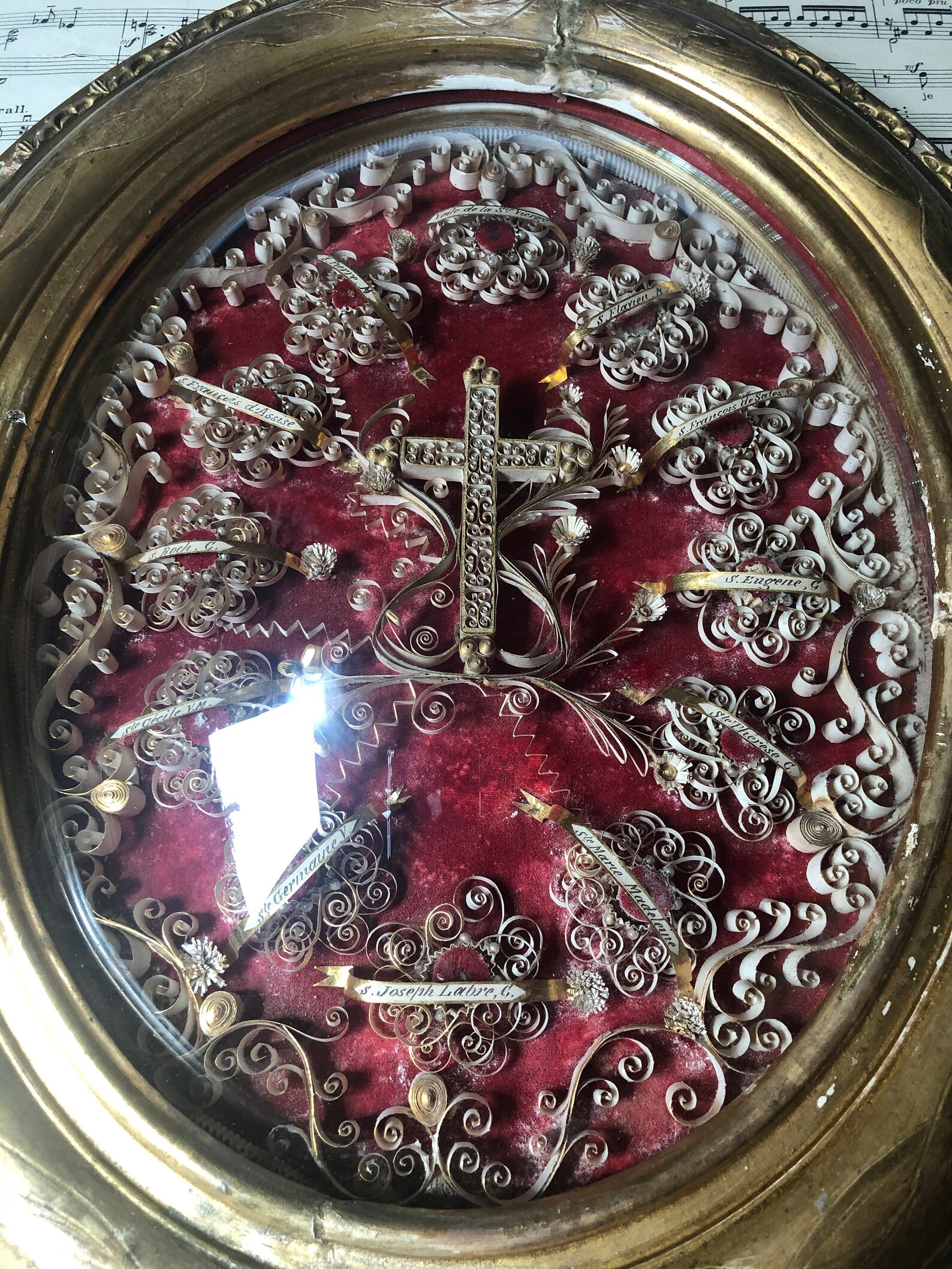 Rare Large Antique French Reliquary Seals 12 Relics Mary Etsy