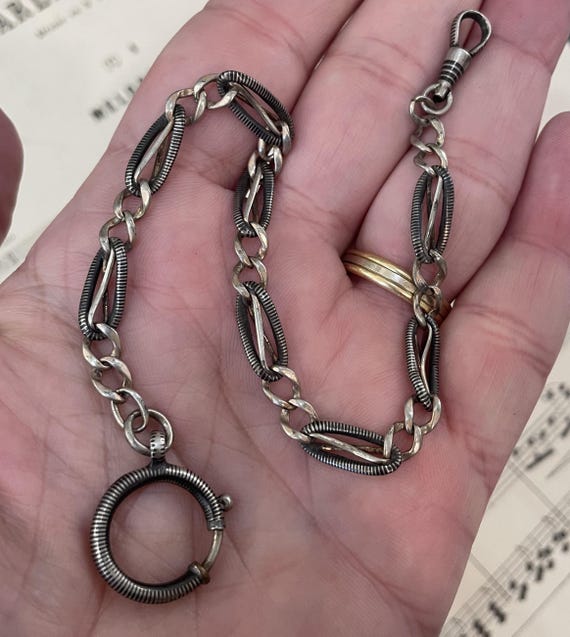 Antike Taschenuhrenkette Taschenuhrkette Silber Antik JuwelmaLux