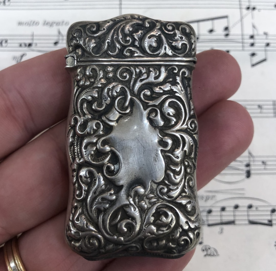 Antique Art Nouveau Sterling Silver Match Case / Vesta C1900 - Etsy