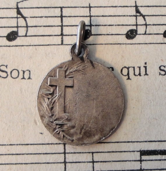 Antique French Religious Medal St. Quirin Patron … - image 2
