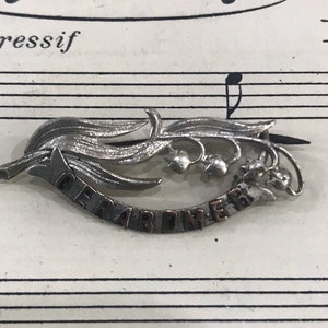 Antique French Art Nouveau Brooch Lily of the Valley Gerardmer c1910