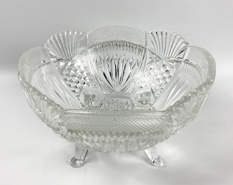 Australian 4-Toed 8" Glass Bowl - Crown Crystal Glass Company - ca. 1930s