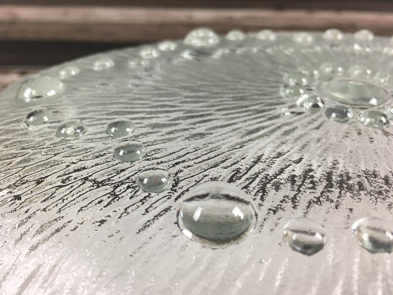 1960s Italian Bubble Lace Textured Glass Plate