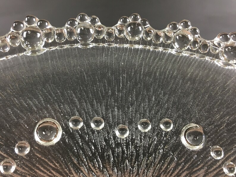 1960s Italian Bubble Lace Textured Glass Plate