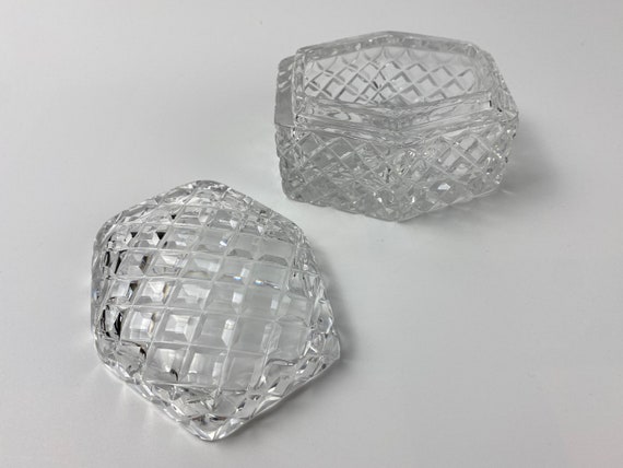 Vintage Czechoslovakian Crystal Jewellery Box - J… - image 6