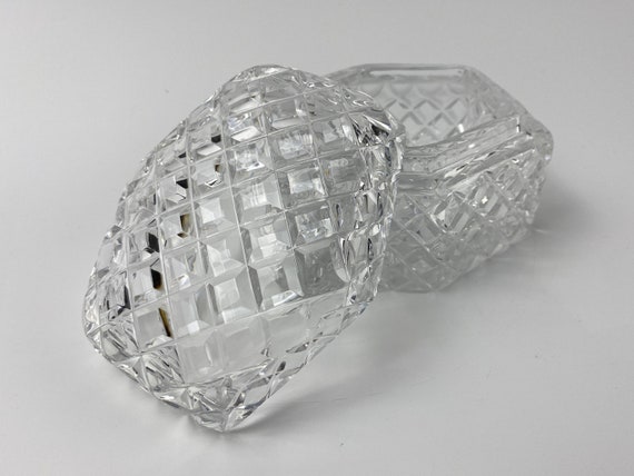 Vintage Czechoslovakian Crystal Jewellery Box - J… - image 4