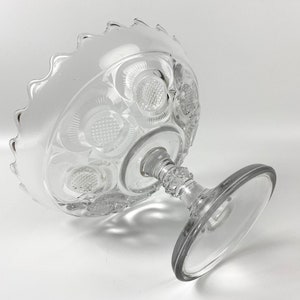 Antique EAPG 9&quot; Comport -  Bryce, Higbee & Company &#39;New Crescent&#39; - ca. 1898 to 1907