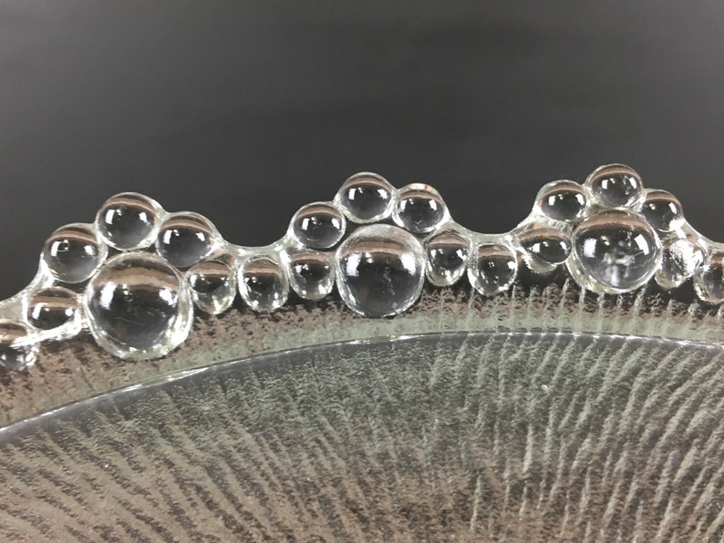 1960s Italian Bubble Lace Textured Glass Plate