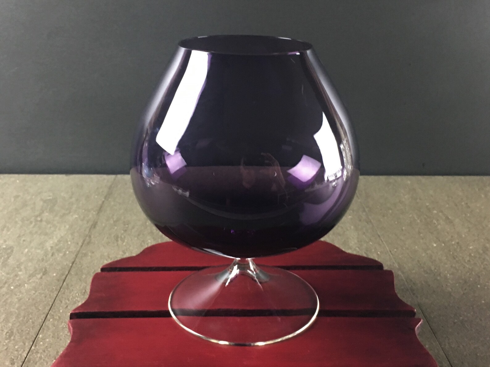 Handmade WineShaped Art Glass Vase Etsy