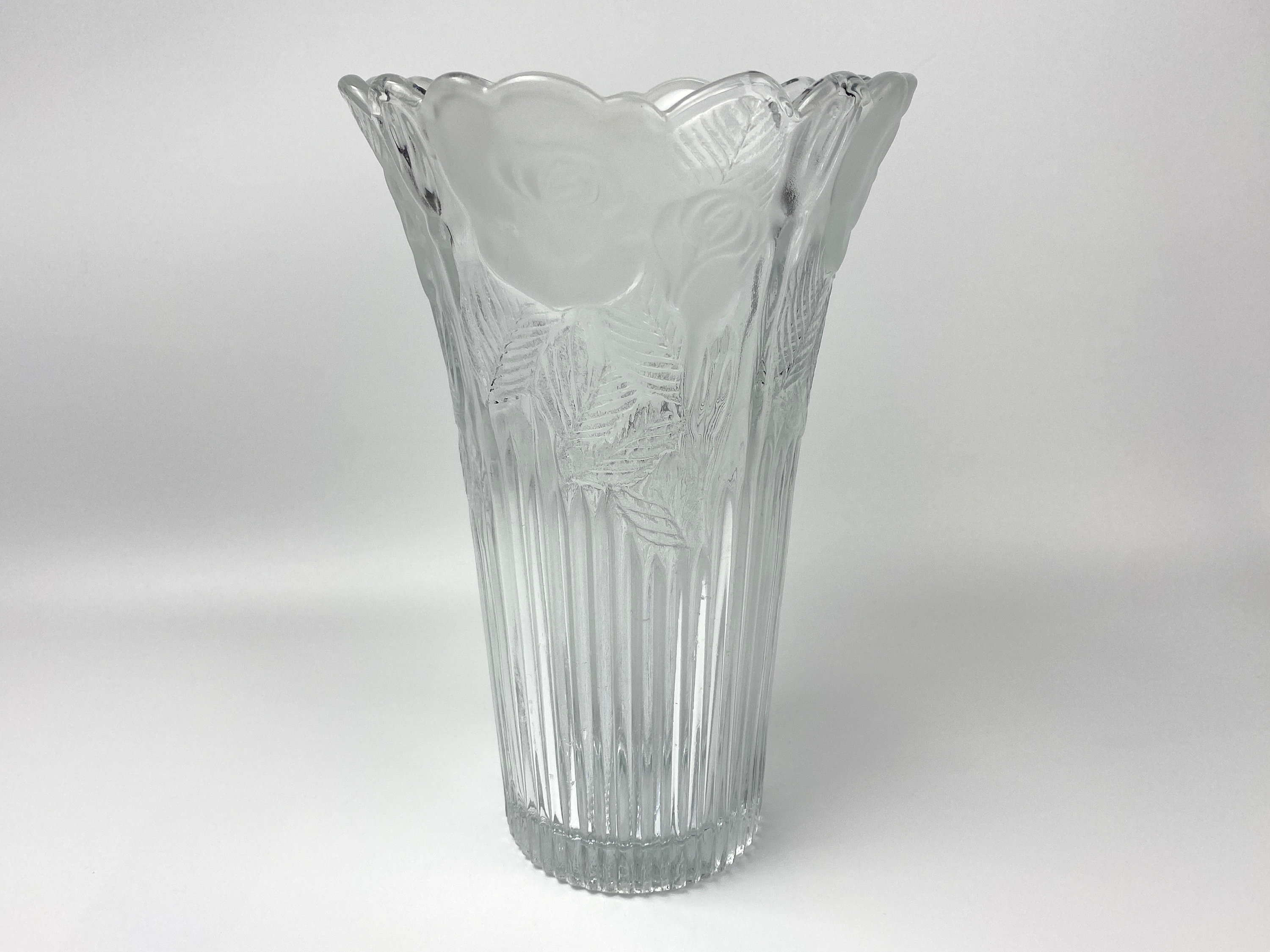 Italian Rose Patterned Glass 10 Vase Vetreria Di Etsy