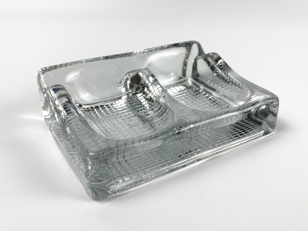 English Glass Desk Tidy and Pen Rack Bagley & Co. Ltd. Crystal Glass