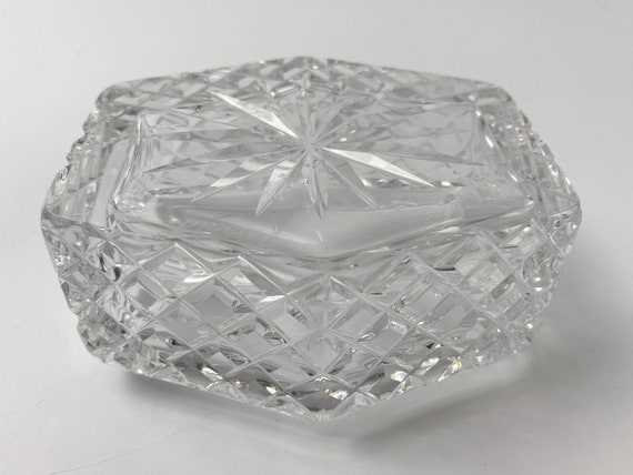 Vintage Czechoslovakian Crystal Jewellery Box - J… - image 9