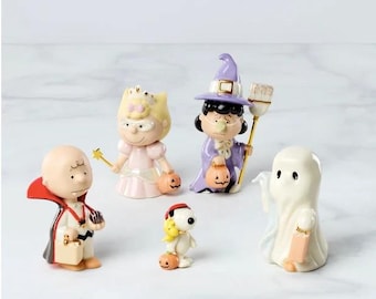 Lenox Peanuts Snoopy HALLOWEEN Tricks & Treats 5 Piece Figurine Set New 899490
