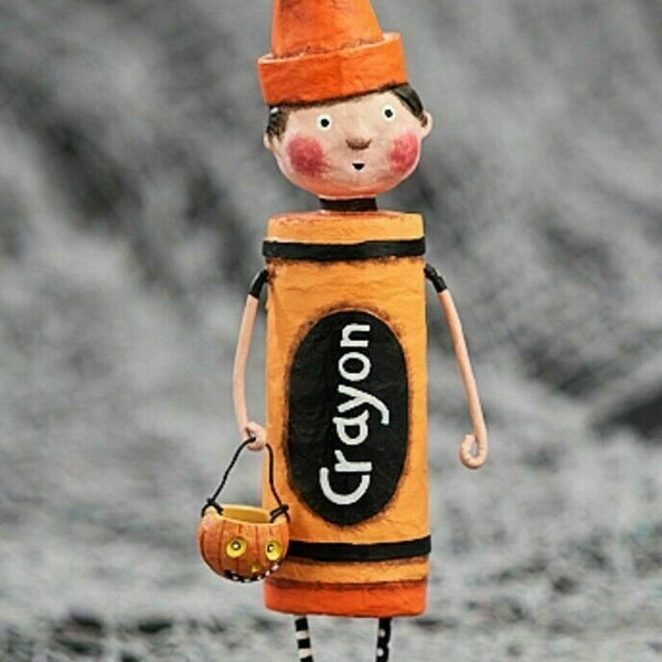 Lori Mitchell ORANGE CRAYON Sammlerstück HALLOWEEN Figur Neu 12269