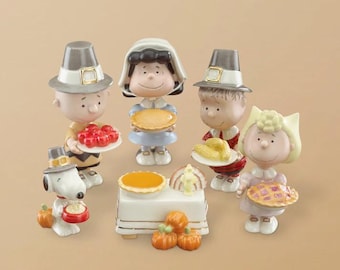 LENOX Peanuts Snoopy Thanksgiving 6 Piece Figurine Set NEW 841131