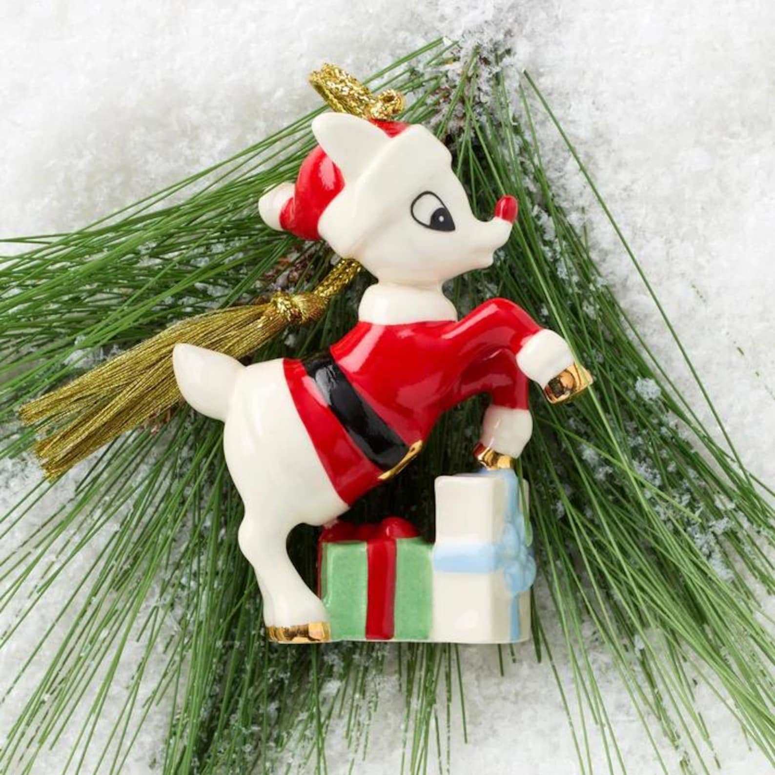 LENOX 2026 RUDOLPH Red Nosed Reindeer in a Santa Suit Christmas ...