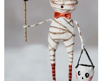 Lori Mitchell Mummy Boy Collectible HALLOWEEN Figurine New 20643
