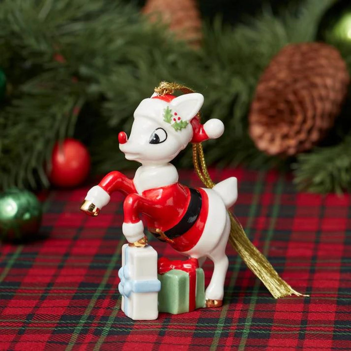 LENOX 2026 RUDOLPH Red Nosed Reindeer in a Santa Suit Christmas ...