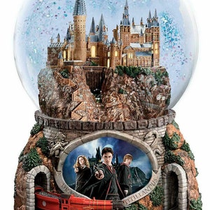 Hogwarts express illuminated musical globe with moving train sale