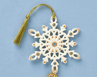 LENOX 2026 Annual Gemmed SNOWFLAKE Christmas Ornament New 898581