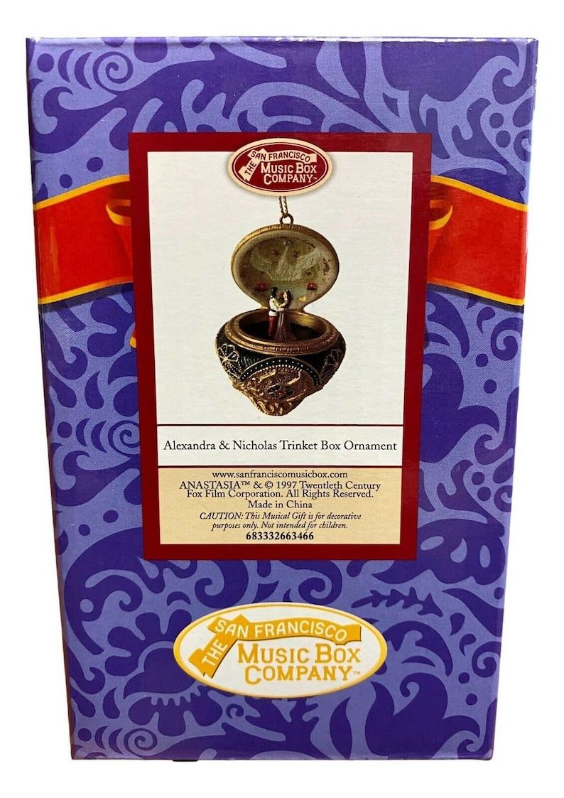 The San Francisco Music Box Company ANASTASIA Trinket Box Etsy