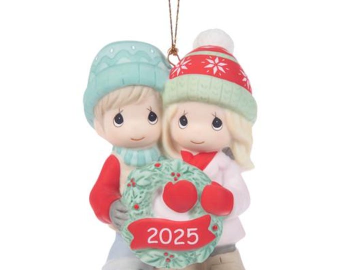 Precious Moments 2025 Dated COUPLE Ornament Our First Christmas ...