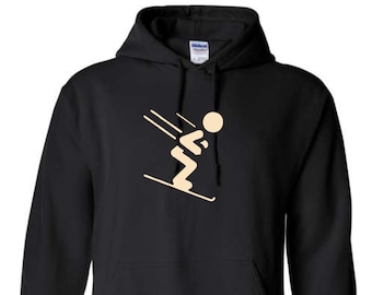 Ski Hoodie-Skifahren Sweatshirt Skifahrer Hoodie Apres Ski Pullover Ski Saison-Skiausflug Shirt Unisex Hoodie Skifahren Kapuzen Top Skifahrer Geschenk Ski Tee