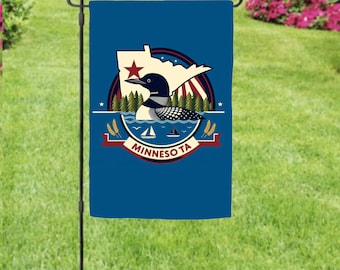 Delstaten Minnesota trädgårdsflagga, Minnesota Loon trädgårdsflagga