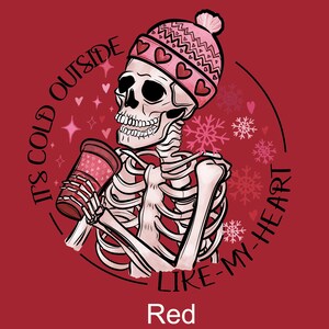 T-Shirt-Valentine's Skeleton Shirt-Gothic Couple Love Shirt-Funny Day Top Tee Women Fashion-Romantic Skeleton Tee-Sweatshirt For Mom Gift image 6
