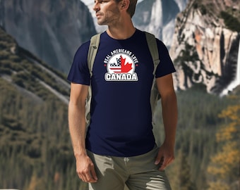 Real Americans Love Canada Shirt – Funny Soft Unisex Tee, USA Canada Pride T-Shirt, Patriotic Gift, Canada Lover Shirt