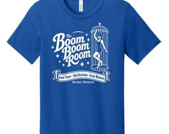 Boom Boom Room Throwback Tee, Vintage Biwabik Nostalgia Shirt, Bella Canvas 3001 CVC • District VIT Sweatshirt