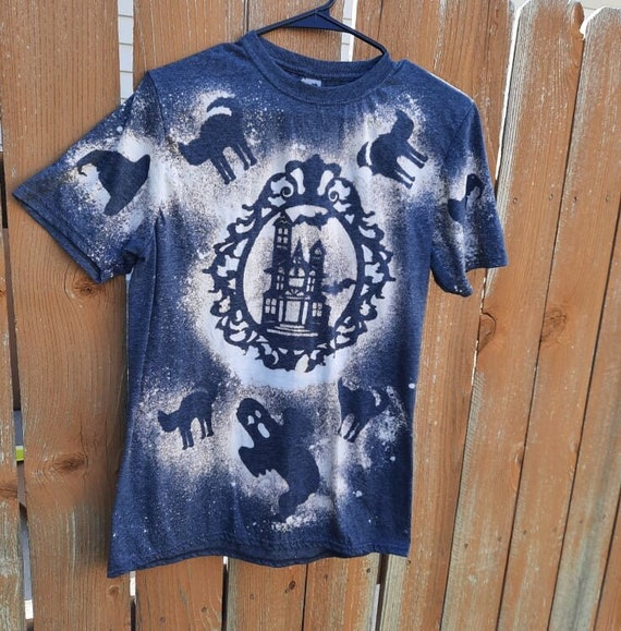 Halloween Bleach Shirt-unisex bleached Halloween Costume Shirt-Seasonal Fashion Top-Festive Halloween Wear-Unique Bleach Design Shirt Gift