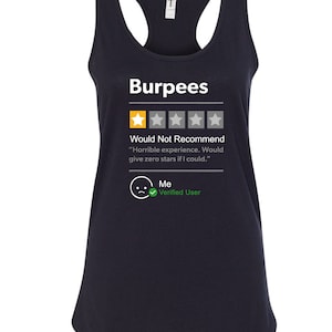 Burpees Shirt. Fitnessbekleidung, Gymnastikkleidung, Übungs-T-Shirt, Burpees-Shirt, lustiges Gym Tank, - Lustiges Gym Shirt, Geschenkidee