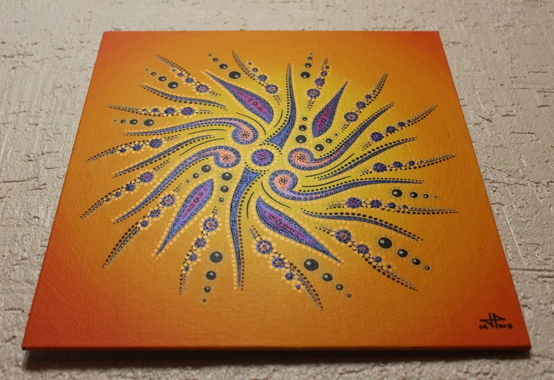 Tableau moderne : Mouvement de formes jaunes. | Etsy