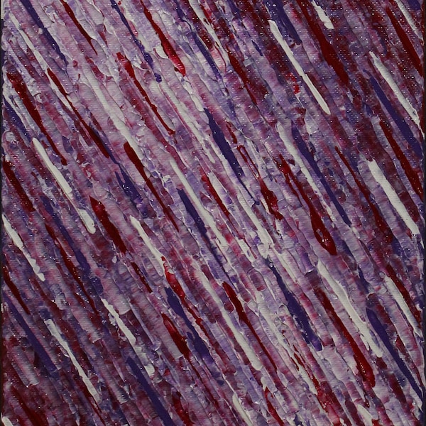 Peinture moderne à l'acrylique sur toile Texture couteau blanc violette magenta 50 x 20 cm