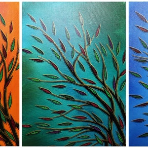Contemporary painting series Colorful Vegetations