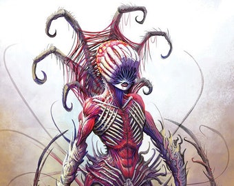 Brood Queen - 2021 - Execution Science Fiction Art Series - Signed A3 Print by The Art of Austen Mengler