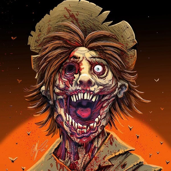 CARL - The Walking Dead - 2022 - Pop Horror Fan Art - Signed A3 Print
