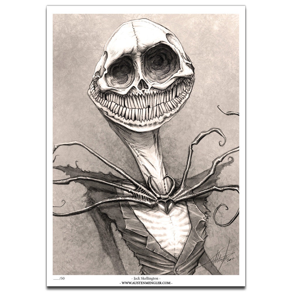 JACK SKELLINGTON (2014) Signed A3, Limited Edition A2 Print or