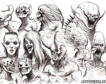 MONSTERS - 2016 - Signed A4 (Small) Print