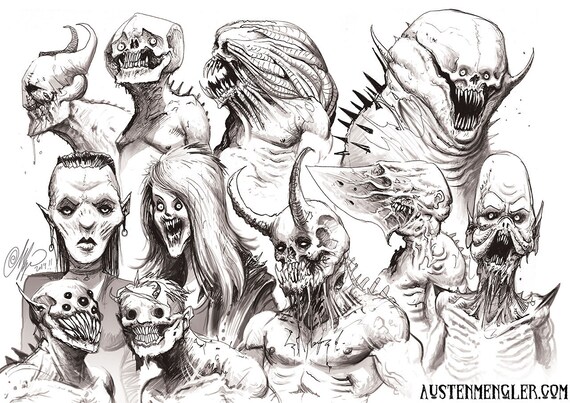 MONSTERS - 2016 - Signed A4 (small) Print - Etsy