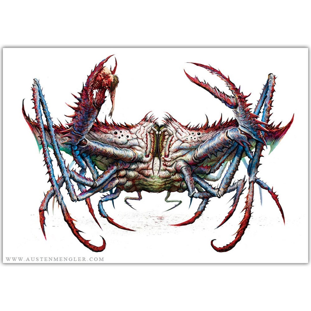 ZOMBIE CRAB - 2016 - Original Creature Design - Signed A3 Print by