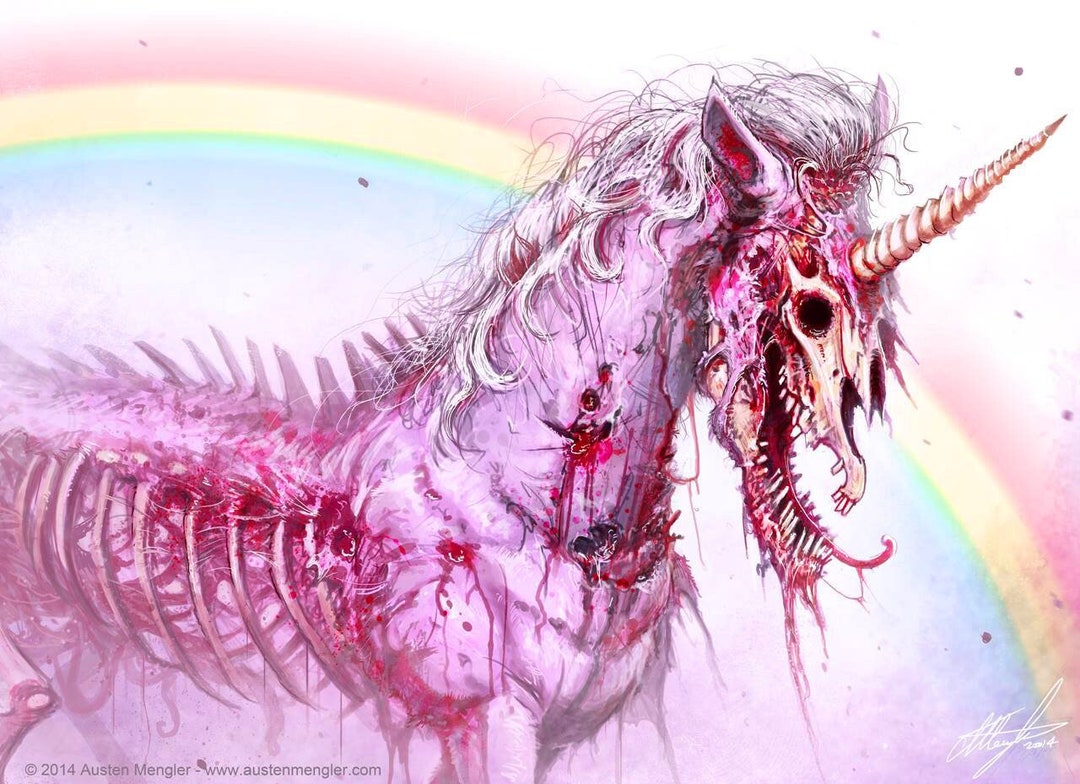 ZOMBICORN - Signed A3 or Limited Edition A2 Art Print - Pop Horror