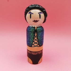 Frank-n-Furter handpainted wooden figure from Rocky Horror Picture Show