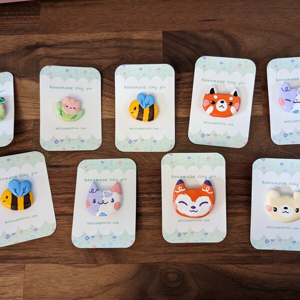 Clay Pins Etsy UK