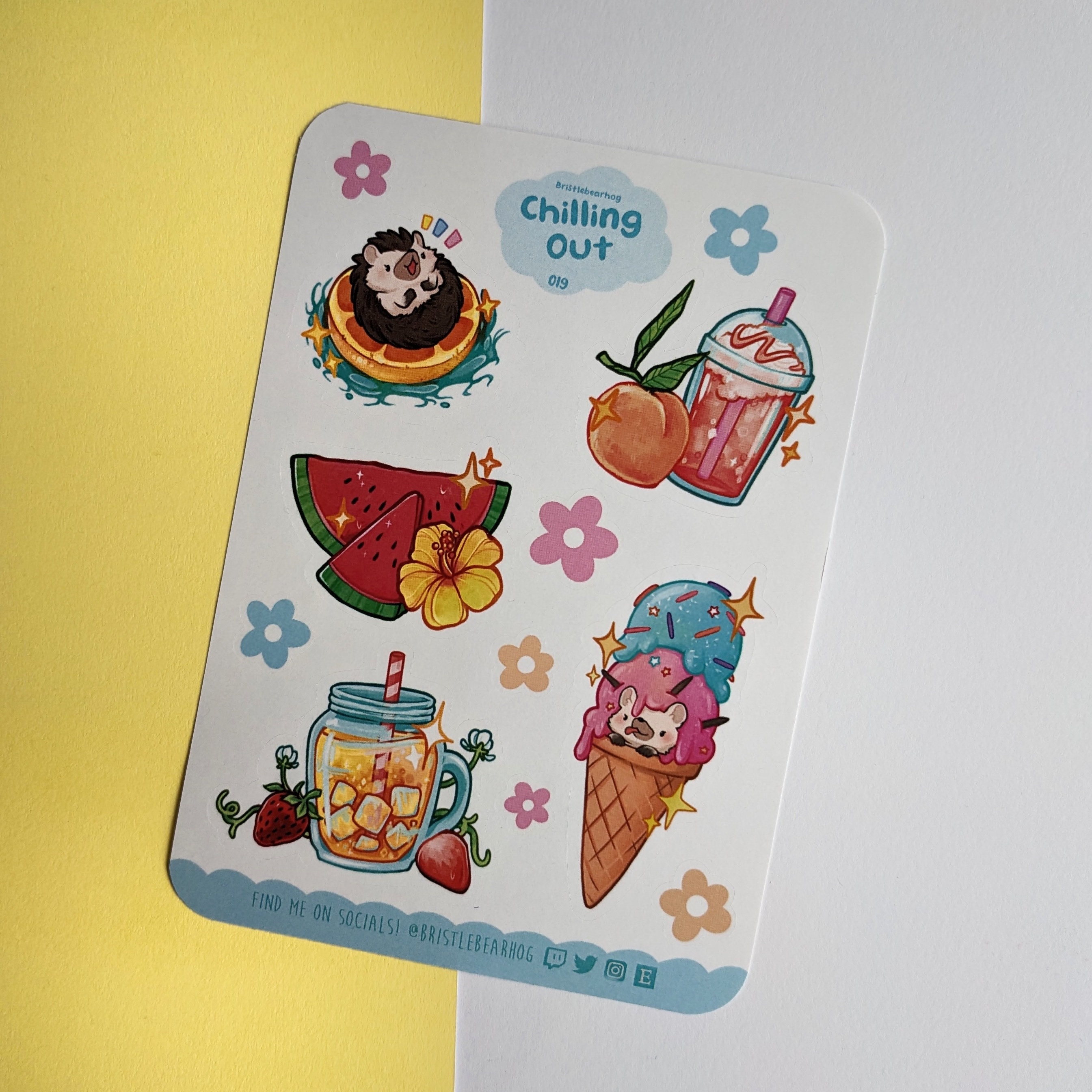 Bristlebearhog Sticker Sheet - Fall Friends Bristlebearhog Sticker Sheet - Fall Friends