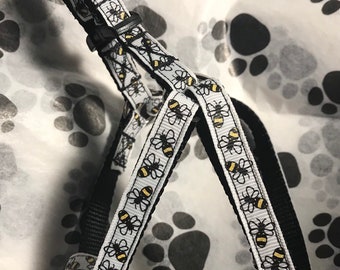 sparkly bumblebees harness 3/8" wide