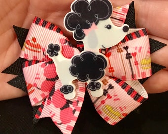 2.5" wide paris poodle bow