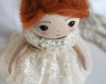 Tiny Shani - tiny romia doll - hand made doll, cloth doll, fabric doll, rag doll, kids decor, kids toy